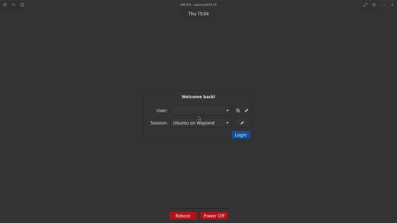 Himmelblau Display Manager login screen
