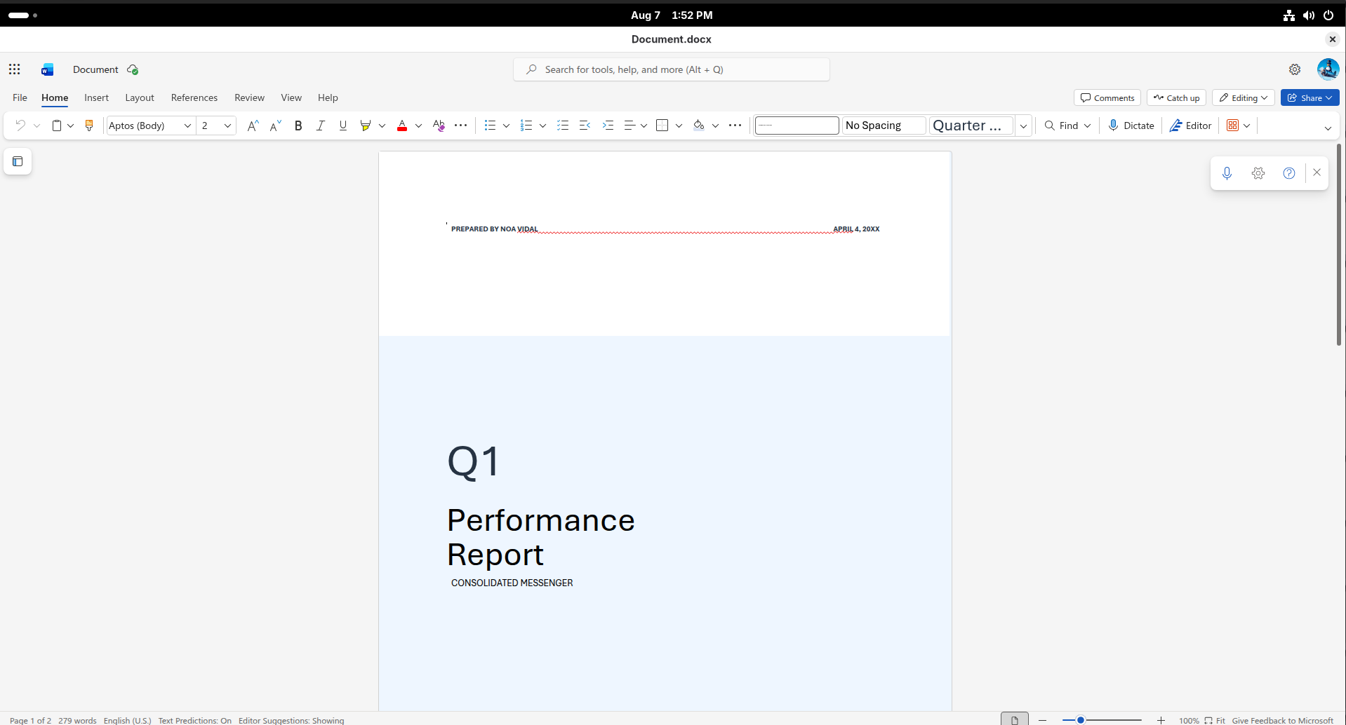 Microsoft Word running as a Linux desktop web application