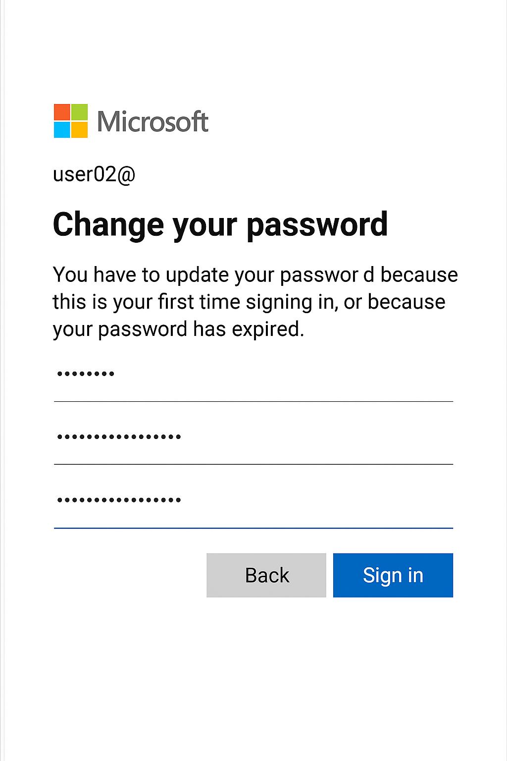 Password change