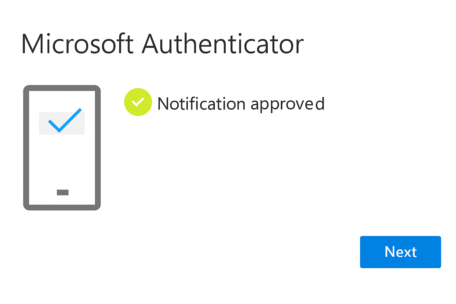MS Authenticator Finished