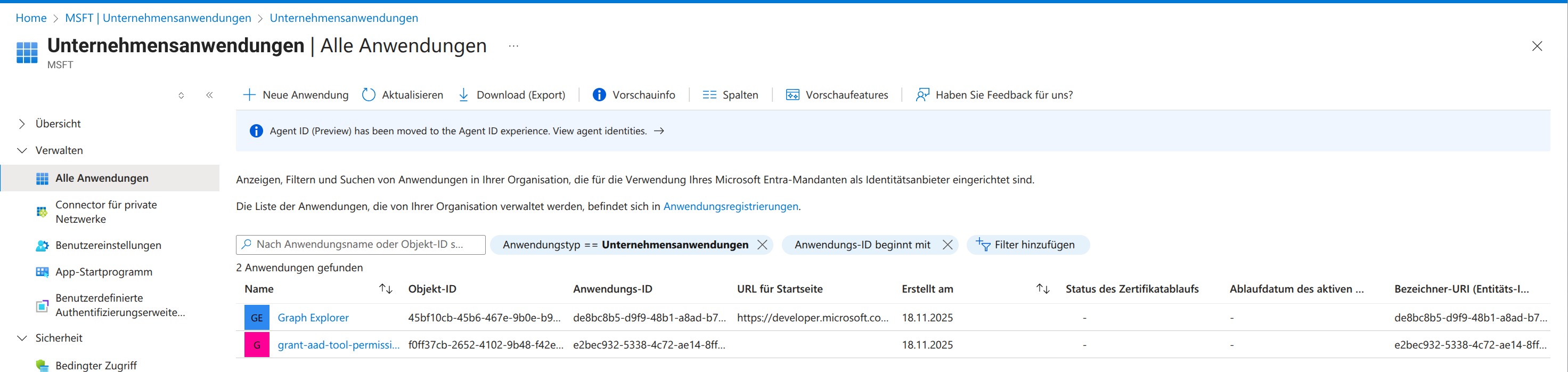 App registrations overview